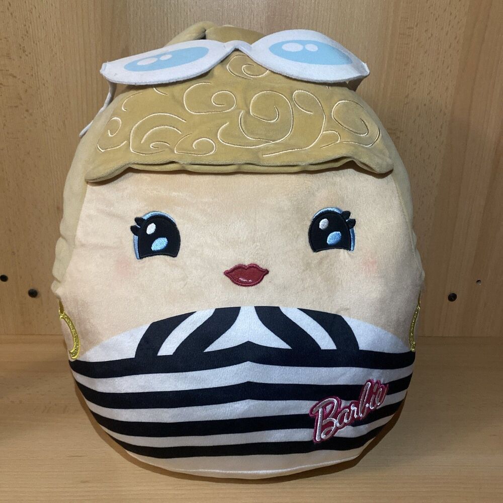 Barbie Doll Squishmallow Plush 14" Stuffed Animal Toy Sunglasses Stripes Pillow
